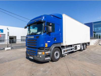 Scania R410 6X2+CHEREAU+CARRIER 1150 U MT-TRI-TEMP+DHOLLANDIA 2.5T. sold by Braem NV