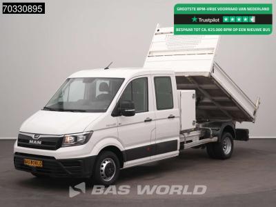 Man TGE 5.120 Dubbel Cabine Kipper met Kist Dubbellucht 3,5t Trekhaak Airco Cruise Camera Euro6 Tipper sold by BAS World B.V.