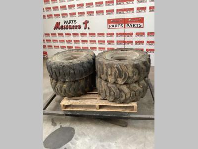 Tire with rim for Haulotte H15 SDX sold by Massucco T. Srl Area Ricambi