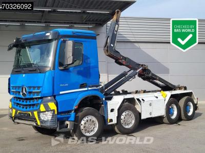 Mercedes-Benz Arocs 3245 8X4 HIAB XR26Z56 containersystem Steel Suspension Big-Axle Retarder Euro 6 sold by BAS World B.V.