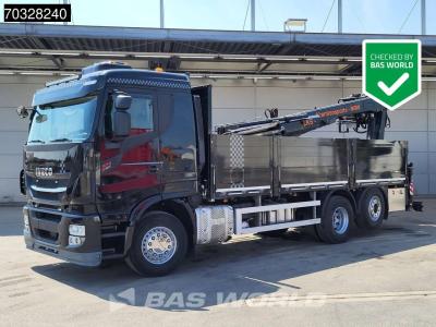 Iveco X-Way 570 X-Way 6X2 Fassi F215 Crane Lift+Steering Axle Retarder Euro 6 sold by BAS World B.V.