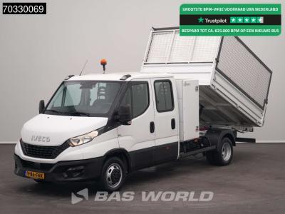 Iveco Daily 35C14 Kipper Dubbel Cabine met Kist Huif Dubbellucht 3,5t Trekhaak Airco Camera Euro6 Tipper sold by BAS World B.V.