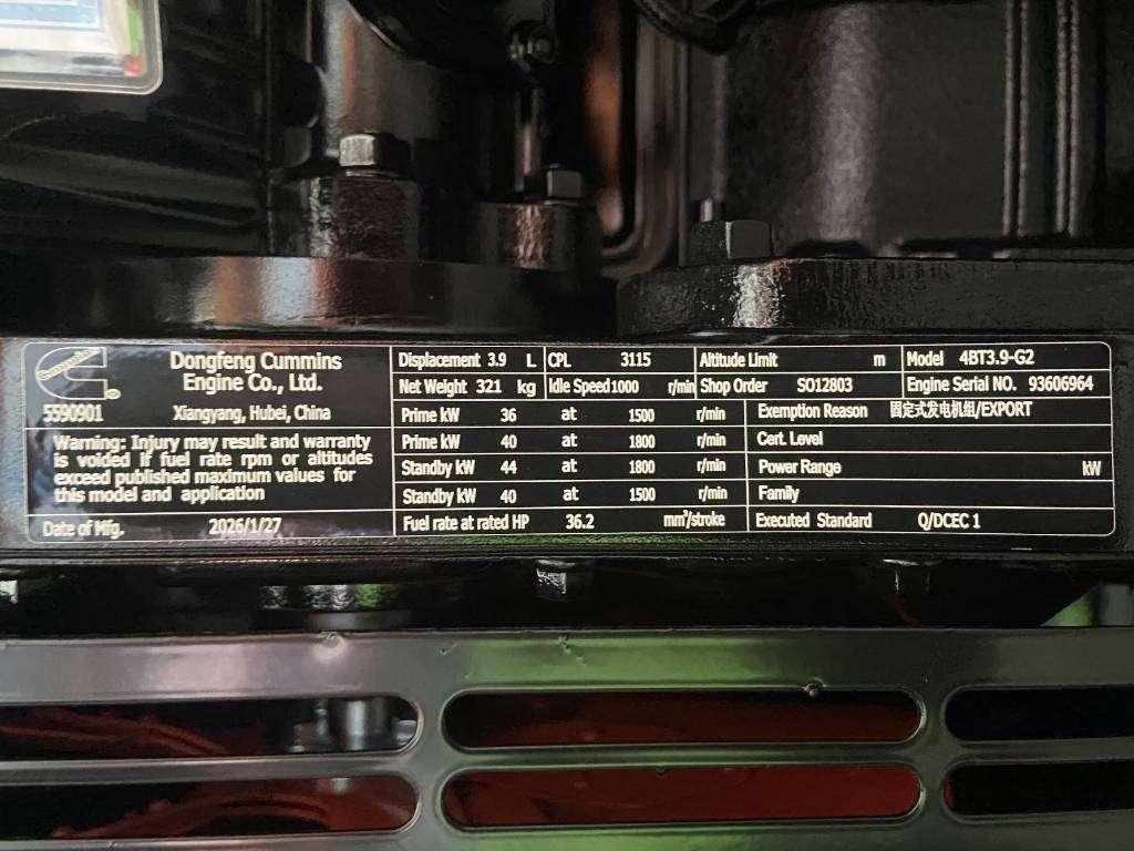 Cummins 4BT3.9-G2 - 45 kVA Generator - DPX-19831 Photo 12