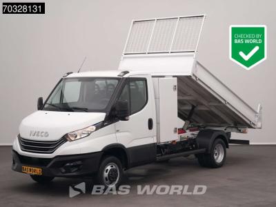 Iveco Daily 35C14 Automaat Dubbellucht Kipper met Kist 3,5t Trekhaak Airco Cruise Euro6 Tipper Benne Kiep sold by BAS World B.V.