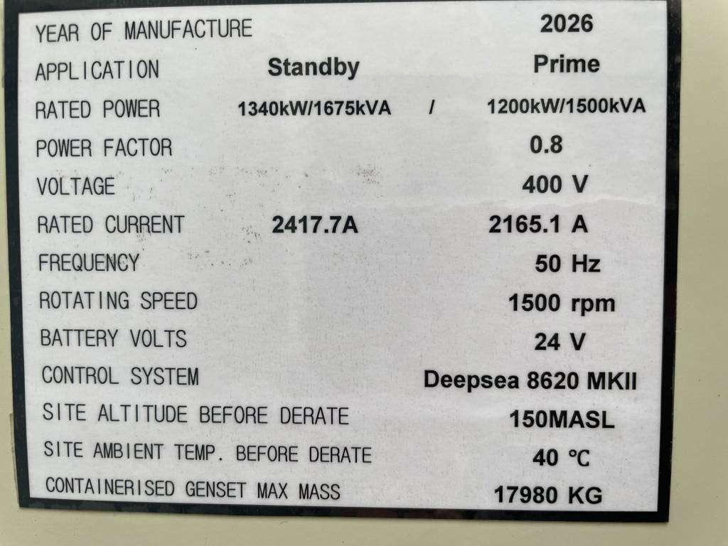 Cummins KTA50GS8 - 1.675 kVA Generator - DPX-18821 Photo 6