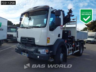 Renault D 280 4X4 HIAB X-HIDUO 118 Kran Crane Tipper Automatic Euro 6 sold by BAS World B.V.