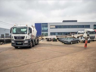 Man TGS 32.360+PUTZMEISTER8M³+BAND/BELT/TAPIS sold by Braem NV