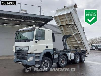 Daf CF 510 8X4 12m3 Meiller 2-way tipper Steel suspension Big-Axle Sleepercab Euro 6 sold by BAS World B.V.