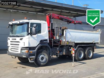 Scania P400 6X4 HMF 1444-Z2 Crane Remote Full Steel Manual Euro 5 sold by BAS World B.V.