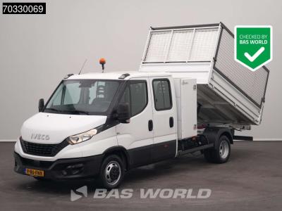 Iveco Daily 35C14 Kipper Dubbel Cabine met Kist Huif Dubbellucht 3,5t Trekhaak Airco Camera Euro6 Tipper sold by BAS World B.V.