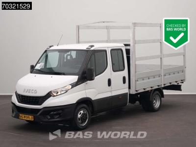 Iveco Daily 35C14 Dubbel Cabine Open Laadbak Huif Dubbellucht Airco 3,5t Trekgewicht Euro6 Prtische Picku sold by BAS World B.V.