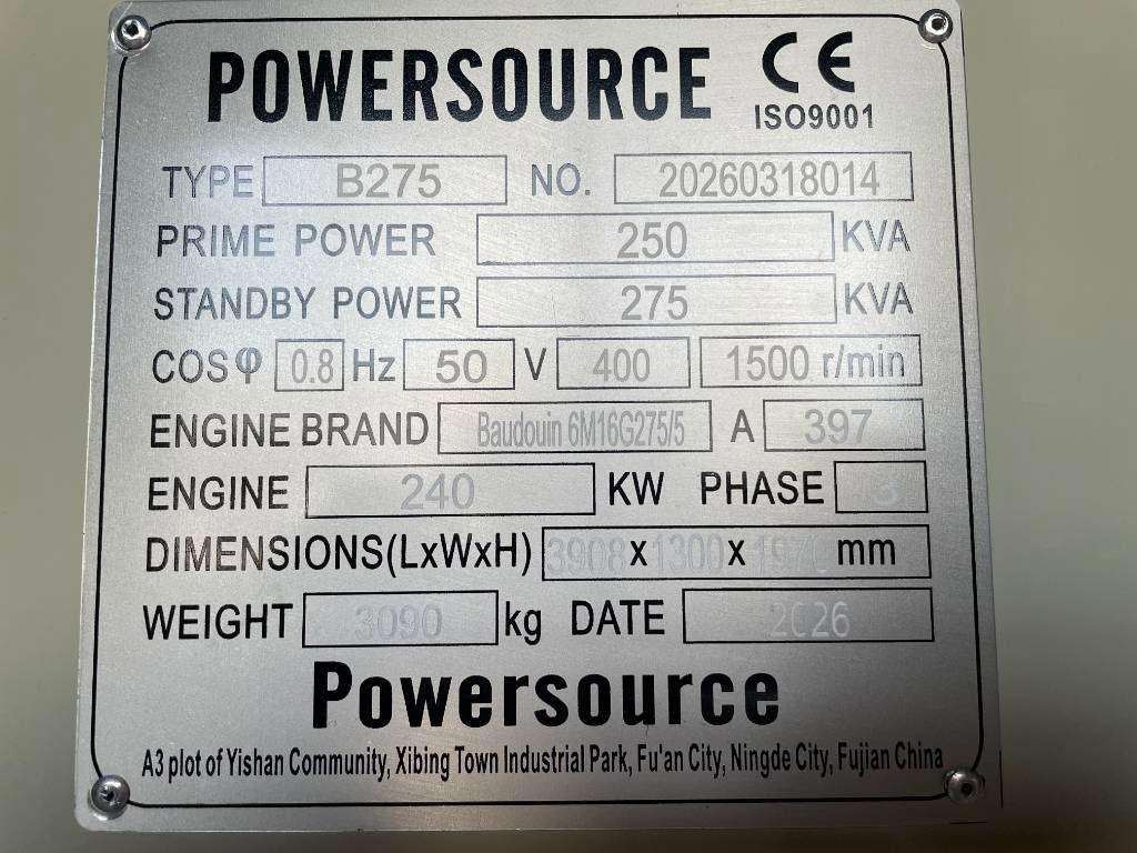 Baudouin 6M16G275/5 - 275 kVA Generator - DPX-19873 Photo 6