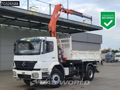 Mercedes-Benz Axor 1828 4X2 HMF 1063K2 Kran Crane Marrel 3-way tipper Steel suspension Euro 4 sold by BAS World B.V.