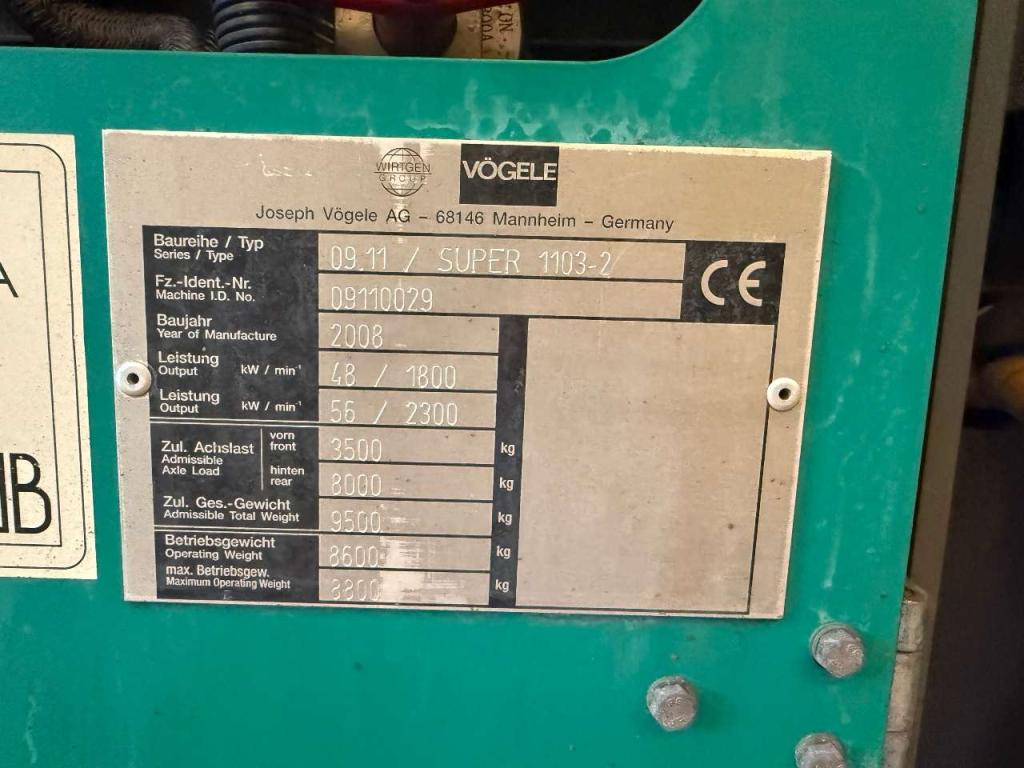 Vogele Super 1103-2 Photo 9