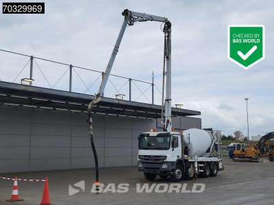 Mercedes-Benz Actros 3241 8X4 Schwing Stetter FBP 24-100 PUMI 7m3 mixer Full Steel Euro 5 sold by BAS World B.V.
