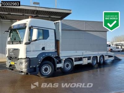 Man TGS 35.520 8X2 NEW! Oprijwagen Machine transporter Hydraulic ramps Lift+Steering axle sold by BAS World B.V.