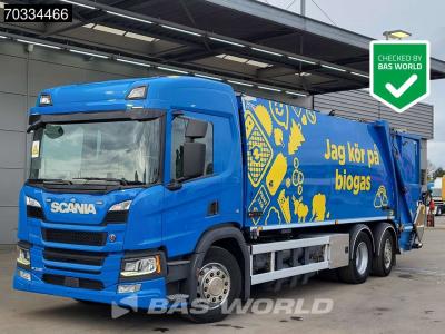 Scania P340 P 6X2 CNG ENGINE! 20m3 NTM garbage truck steering axle Retarder Euro 6 sold by BAS World B.V.