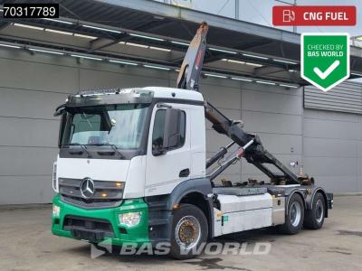 Mercedes-Benz Arocs 2530 NGT 6X2 CNG Engine! HIAB 21Z56 containersystem Lift+Steering axle Automatic Euro 6 sold by BAS World B.V.