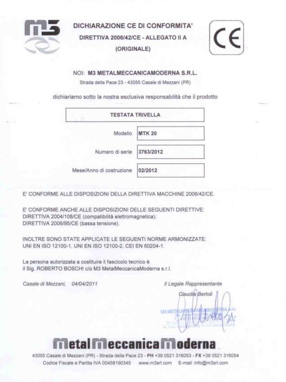 M3 MetalMeccanica Moderna MTK20 Photo 4