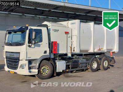 Daf CF 300 6X2 NL-truck Zoeller Lotos Seitenlader chain system Automatic Euro 6 sold by BAS World B.V.