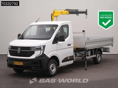 Renault Master 170PK Automaat HYVA HA27 Kraan Open Laadbak Cranetruck Crane laadkraan Kraanwagen Pritsche P sold by BAS World B.V.