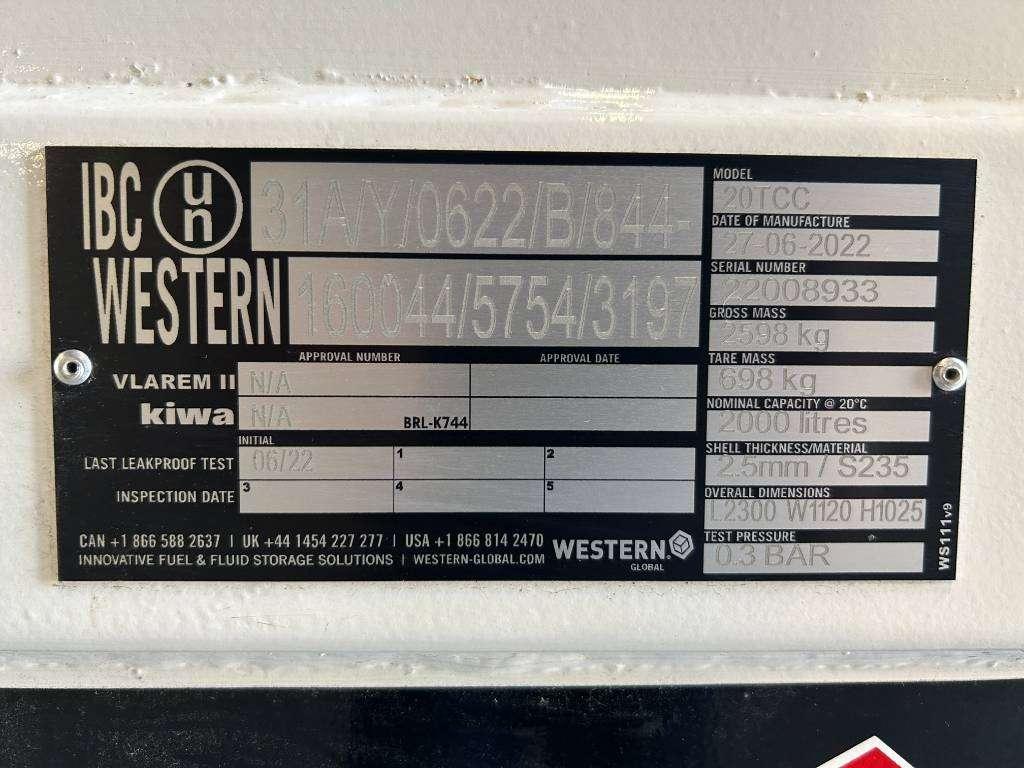 Western Global 20TCC - 2.000 Liter Diesel Tank - DPX-25083 Photo 4