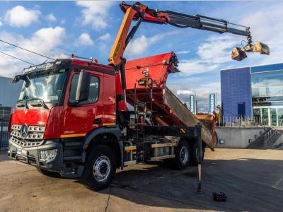 Mercedes-Benz AROCS 2640 BB+BIBENNE+PALFINGER 18T/m+3 EXT+RADIO+BAE HYDR sold by Braem NV
