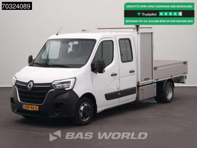 Renault Master 145PK Dubbel Cabine Open Laadbak met Kist Dubbellucht 3,5t Trekhaak LED Airco Cruise Zwaaila sold by BAS World B.V.