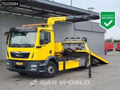 Man TGM 15.290 4X2 Abschleppwagen Recovery truck Winch MKG HMK 131 T Crane Euro 6 sold by BAS World B.V.