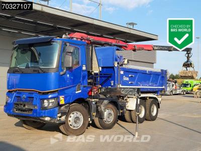 Renault C 480 C 8X4 HMF 2243 Z-Crane Tipper Full Steel Euro 6 sold by BAS World B.V.