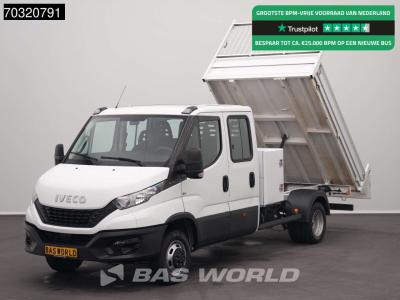 Iveco Daily 35C16 3.0L Dubbel Cabine met Kist Dubbellucht 3,5t Trekhaak Navi Airco Euro6 Tipper Benne Kie sold by BAS World B.V.