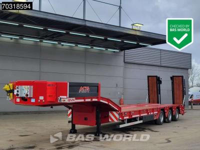 GVN Lowbed 3 axles NEW! Lift + Steering Axle Hydraulic Foldable Ramps sold by BAS World B.V.