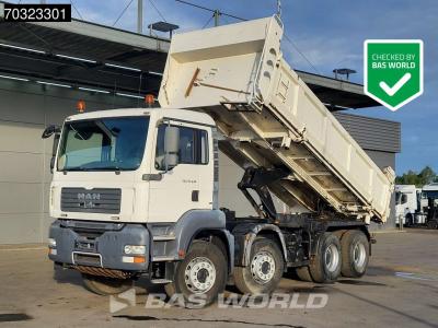 Man TGA 35.440 8X4 12m3 tipper Steel suspension Manual Retarder Euro 4 sold by BAS World B.V.