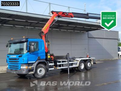 Scania P360 P 6X2 PK17.001 SLD Crane Hook Lift+Steering Axle Euro 6 sold by BAS World B.V.