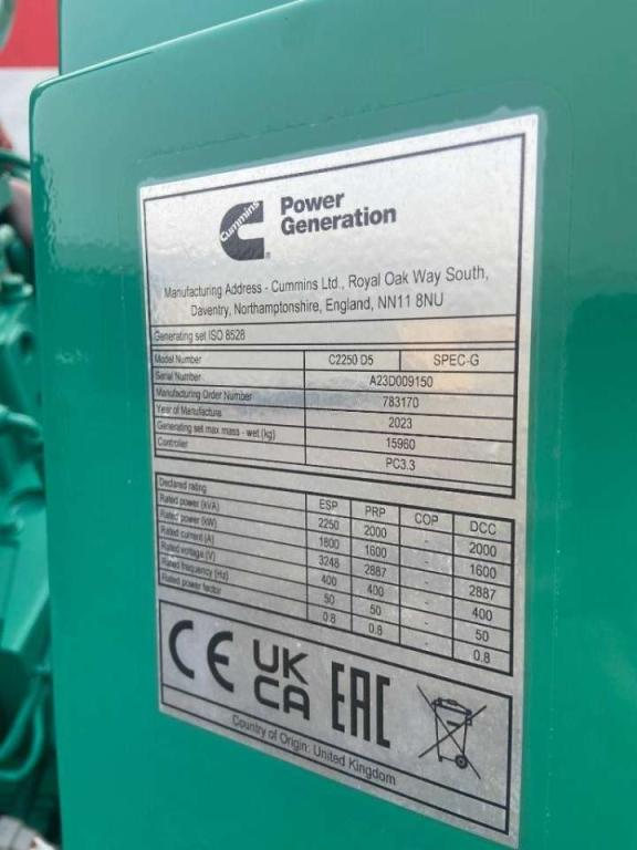 Cummins C2250D5 - 2.250 kVA Genset - QSK60 - DPX-18536-A Photo 8