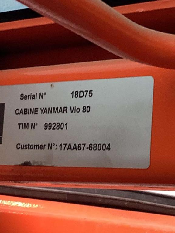 Cab for Yanmar VIO 80 Photo 5