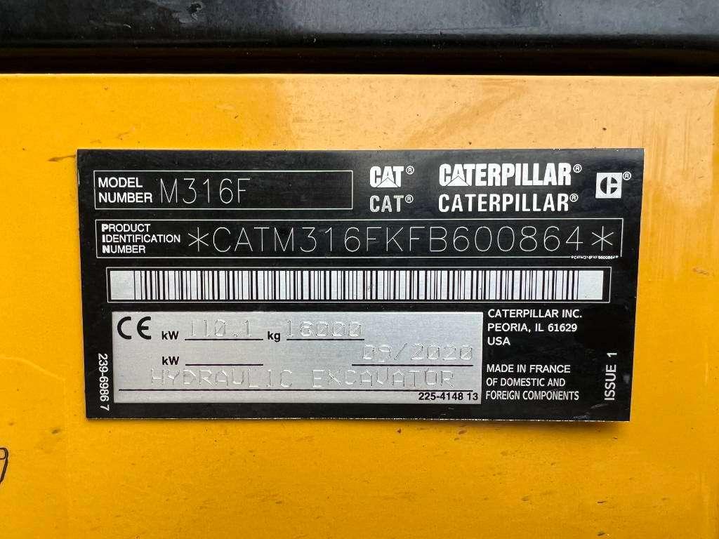 Caterpillar M316F - Excellent Condition / Well Maintained Photo 19