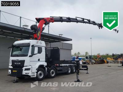 Man TGX 35.520 8X4 NEW! Palfinger PK580 TEC Crane + PJ150E JIB Winch Hydrodrive sold by BAS World B.V.