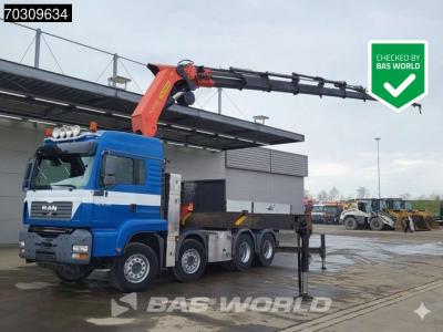 Man TGA 35.480 TGA 8X4 Palfinger PK85002 Kran Crane 2x Winch Sliding Fifth Wheel Big-Axle Euro 2 sold by BAS World B.V.