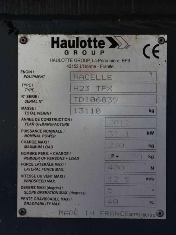 Haulotte H23TPX Diesel Photo 6