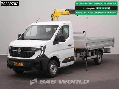 Renault Master 170PK Automaat HYVA HA27 Kraan Open Laadbak Cranetruck Crane laadkraan Kraanwagen Pritsche P sold by BAS World B.V.