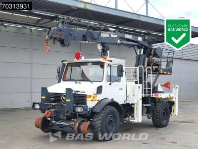 Mercedes-Benz U 1750L38 4X4 Unimog 4x4 Road-rail truck HIAB 260 AW Crane Manual sold by BAS World B.V.
