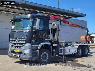 Mercedes-Benz Arocs 2840 Arocs 6X4 HMF 1444-Z2 Crane VDL S-21-5500 containersystem Big-Axle Euro 6 sold by BAS World B.V.