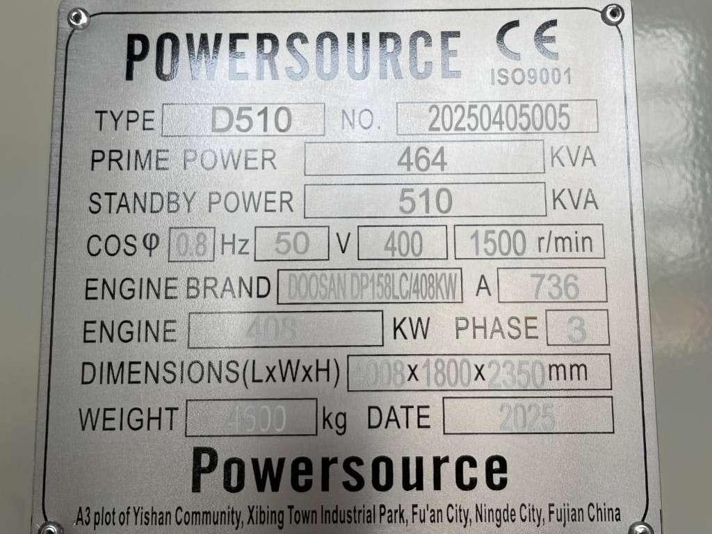 Hyundai DP158LC - 510 kVA Generator - DPX-19855 Photo 6