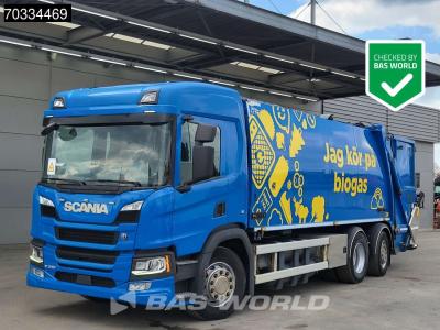Scania P340 P 6X2 CNG ENGINE! 20m3 NTM garbage truck steering axle Retarder Euro 6 sold by BAS World B.V.