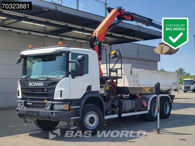 Scania P360 6X4 Palfinger  PK16001K Crane + 10m3 2-way tipper Big-Axle Euro 6 sold by BAS World B.V.
