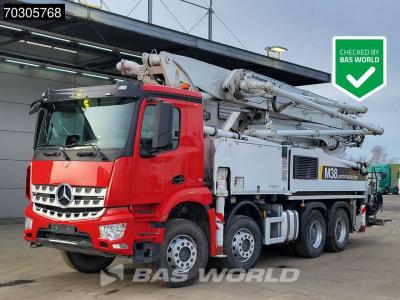 Mercedes Arocs 3240 8X4 38mtr Putzmeister BSF 38-5 16 H pump Steel suspension Big-Axle Euro 6 sold by BAS World B.V.
