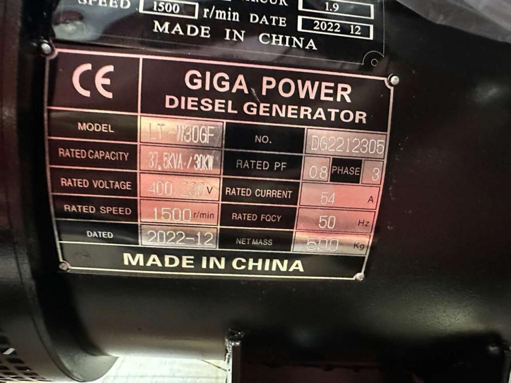 Giga Power LT-W30GF 37.5 KVA Open generator Photo 7