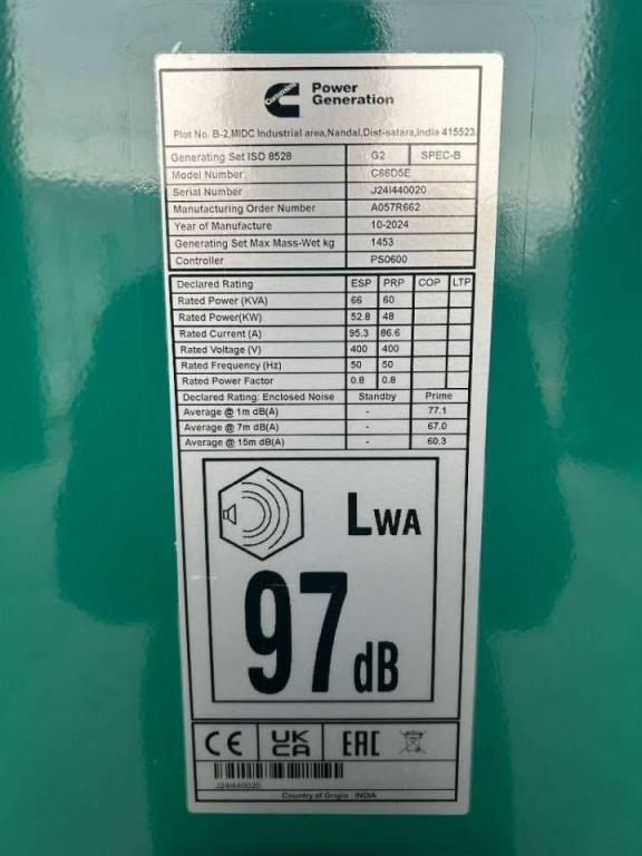 Cummins C66D5EQ - 66 kVA Generator - DPX-18507-Q Photo 7