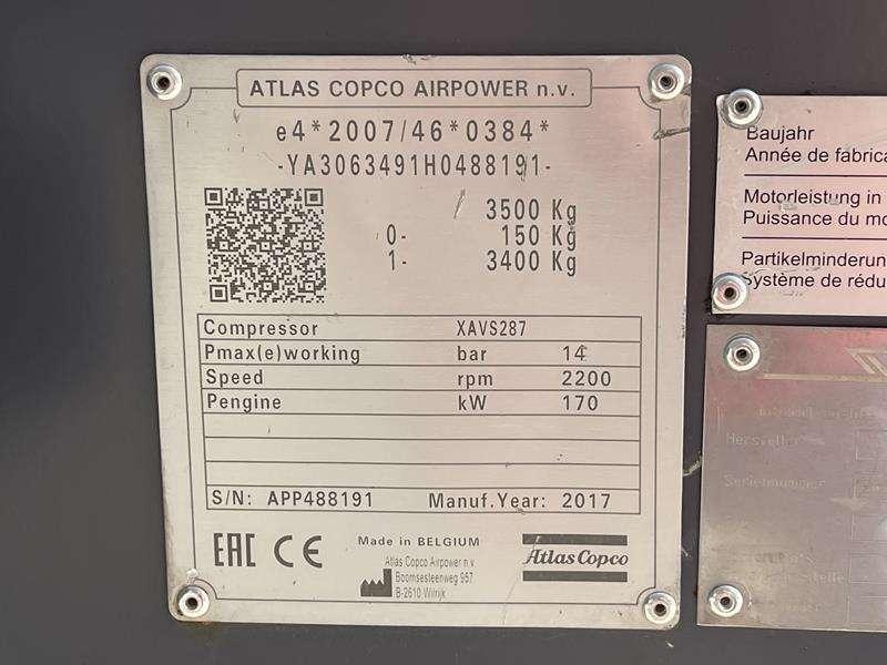 Atlas Copco XAVS 287 Photo 5